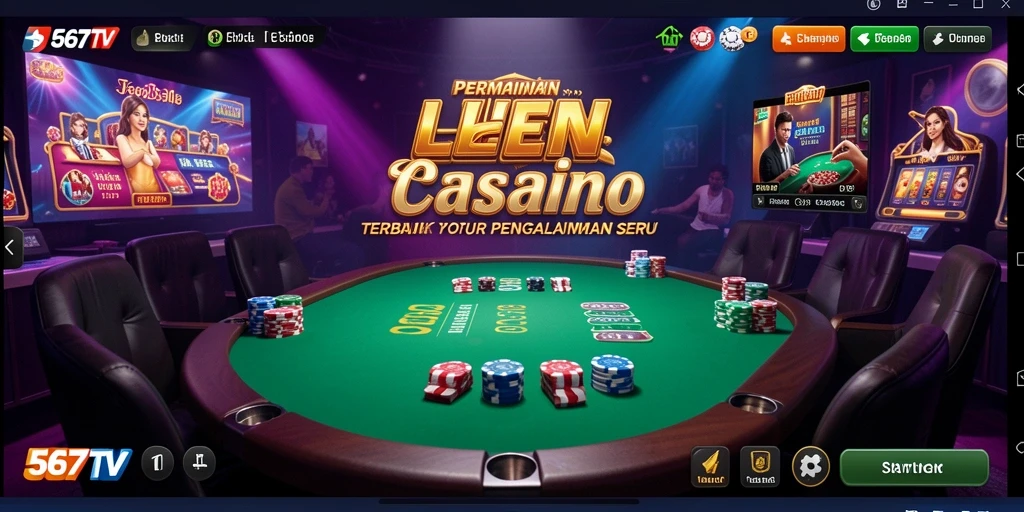 Screenshot gameplay <strong>567TV</strong> menampilkan dealer profesional dan suasana kasino yang mendebarkan.