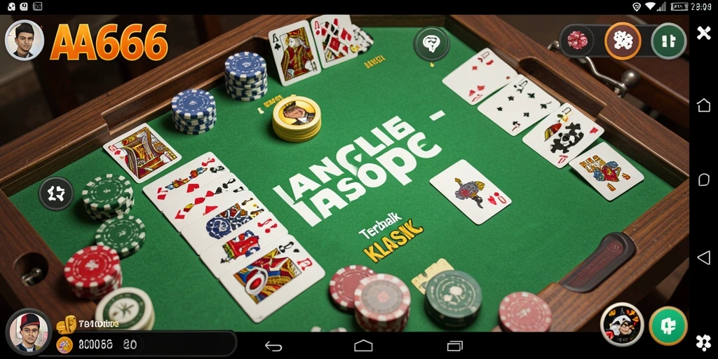 Screenshot permainan Gaple di AA666 yang menarik dan interaktif.