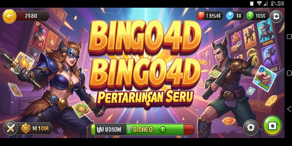Tangkapan layar BINGO4D menampilkan aksi pertarungan seru dan dinamis.