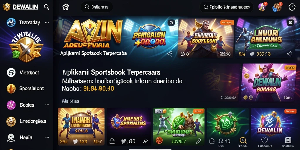Tampilan gameplay yang menakjubkan dari aplikasi sportsbook DEWALIN.