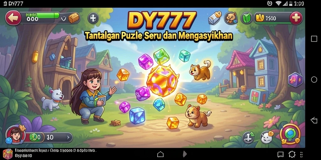 Gameplay seru dari DY777 yang menampilkan tantangan puzzle.