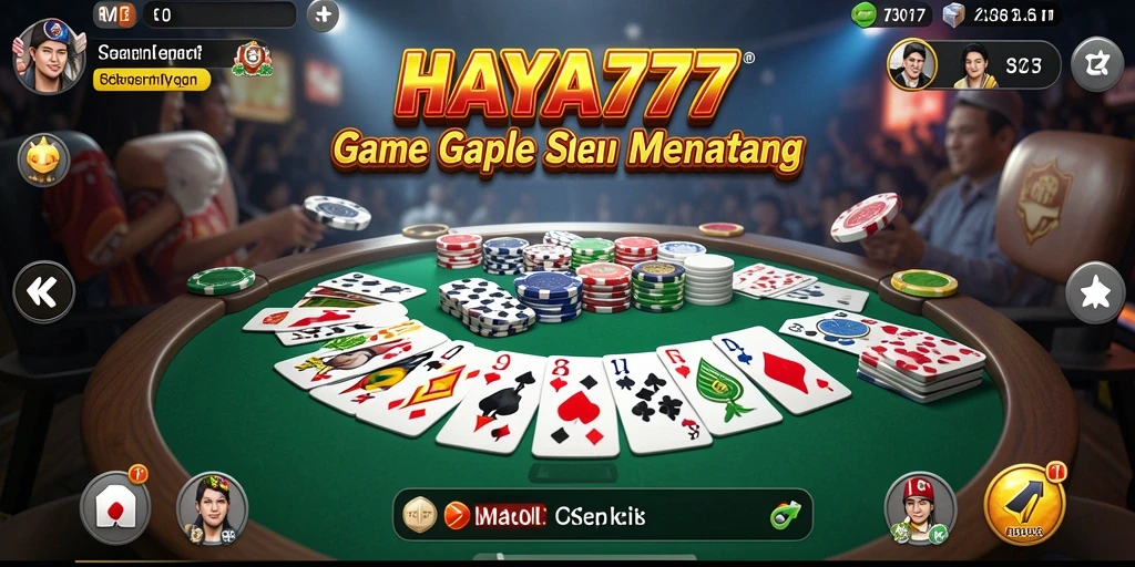 Screenshot gameplay HAYA777 yang menampilkan keseruan bermain Gaple.
