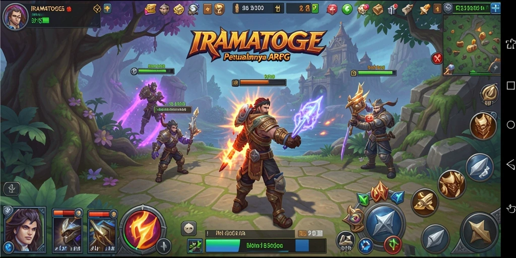 Tampilan gameplay seru ARPG dalam IRAMATOGEL.