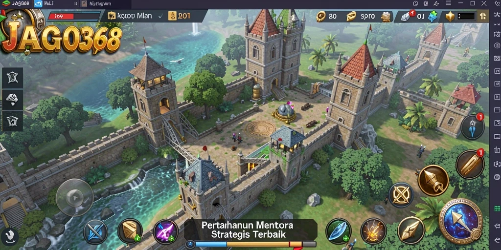 Screenshot gameplay menara pertahanan yang epik dalam JAGO368.