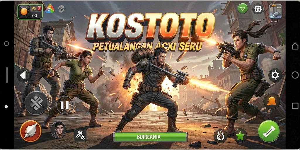 Gameplay KOSTOTO yang mendebarkan dan penuh aksi.