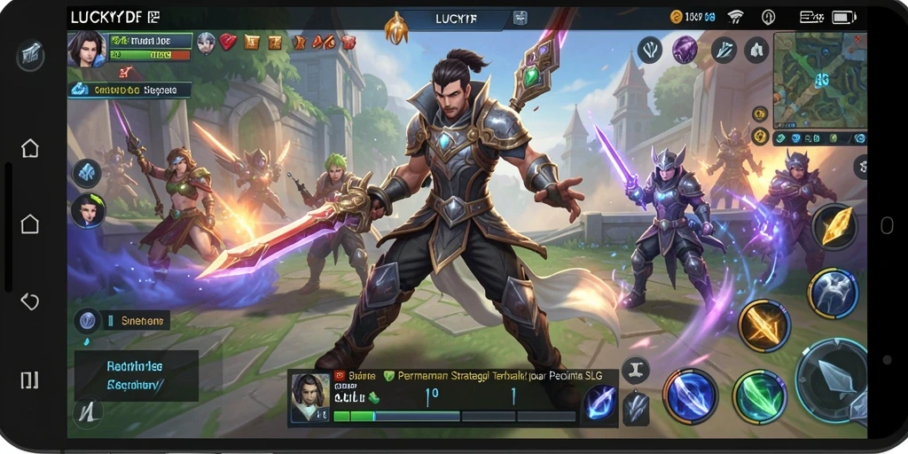 Tampilan gameplay menegangkan di LUCKYDF dengan strategi melawan musuh.