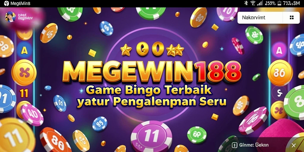 Tampilan gameplay menarik dari MEGEWIN188 saat bermain Bingo.