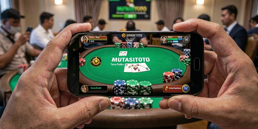 Tampilan gameplay poker yang mendebarkan di MUTASITOTO.