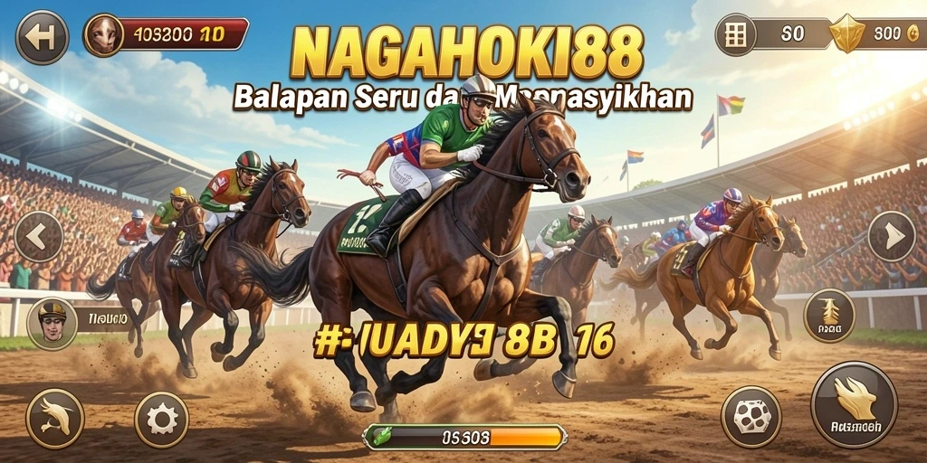 Screenshot dari gameplay balapan di NAGAHOKI88 yang menegangkan.