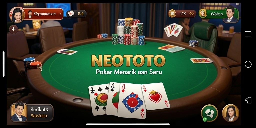 Tampilan gameplay Poker yang seru dan mendebarkan di NEOTOTO.