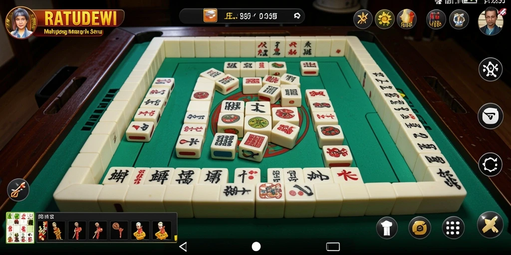 Screenshot gameplay RATUDEWI yang menampilkan keseruan permainan Mahjong.