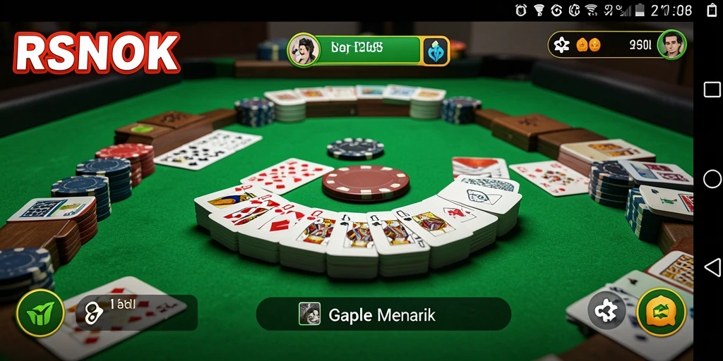 Screenshot gameplay RSNOK yang menampilkan aksi seru Gaple.