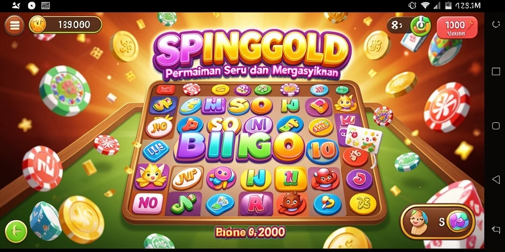 Tampilan gameplay Bingo yang seru dan interaktif di SPINGOLD.