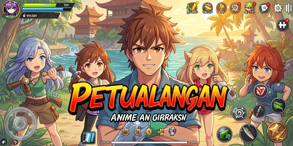 Tampilan gameplay WA369 yang memukau dengan karakter Anime.